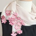 SAKURA  【Made to order 受注制作】シフォンストール「桜」クリームベージュ